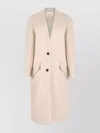 Isabel Marant Button-fastening Flap-pockets Single-breasted Coat In Neutral