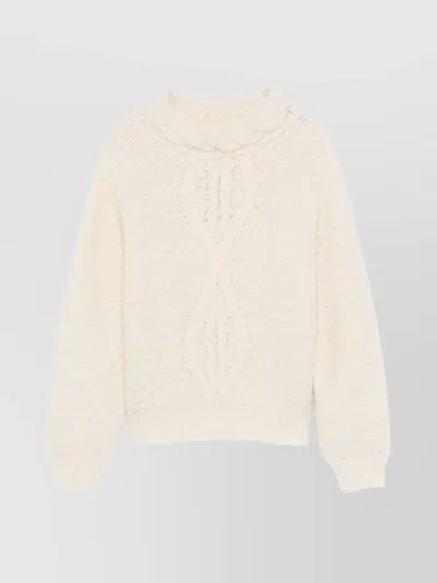 ISABEL MARANT WOOL CABLE KNIT PULLOVER