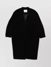 Isabel Marant Wool Coat With Shoulder Pads And V-neckline In Black