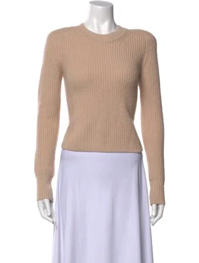Pre-owned Isabel Marant Wool Crew Neck Crop Top In Neutral