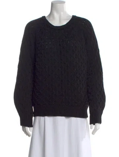 Pre-owned Isabel Marant Wool Crew Neck Sweater In Black