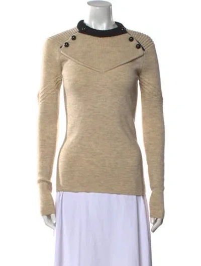 Pre-owned Isabel Marant Wool Crew Neck Sweater In Neutral