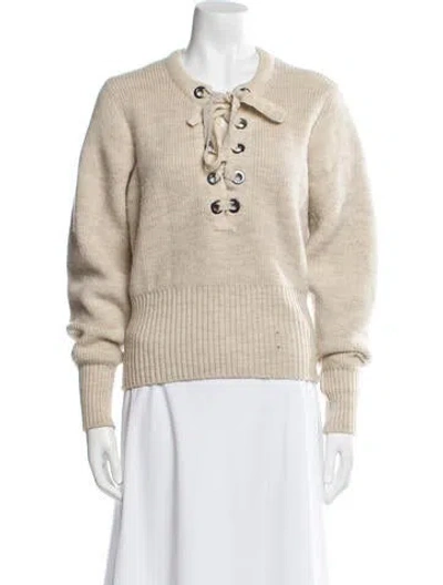 Pre-owned Isabel Marant Wool Crew Neck Sweater In Neutral