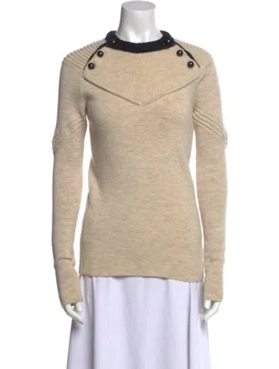 Pre-owned Isabel Marant Wool Crew Neck Sweater In Neutral