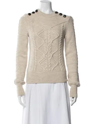 Pre-owned Isabel Marant Wool Crew Neck Sweater In Neutral