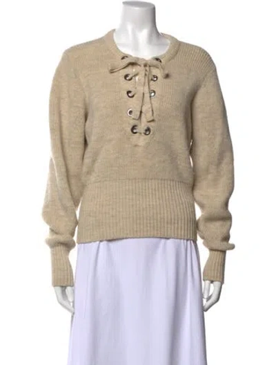 Pre-owned Isabel Marant Wool Crew Neck Sweater In Neutrals