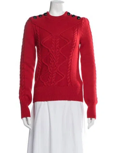 Pre-owned Isabel Marant Wool Crew Neck Sweater In Red