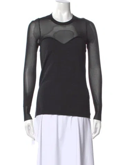 Pre-owned Isabel Marant Wool Crew Neck Top In Black