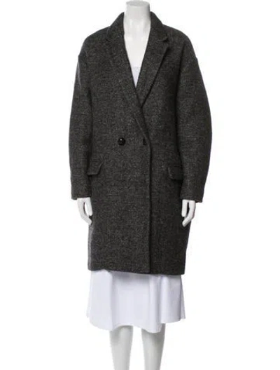 Pre-owned Isabel Marant Wool Faux Fur Coat In Gray