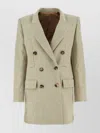 Isabel Marant Double-breasted Tailored Blazer In Cream