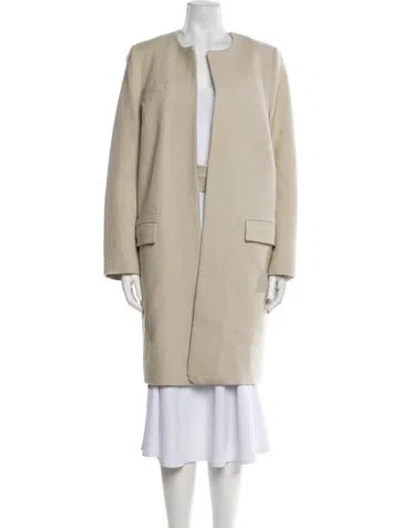 Pre-owned Isabel Marant Wool Fur Coat In Neutral