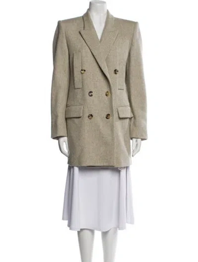 Pre-owned Isabel Marant Wool Fur Coat In Neutral