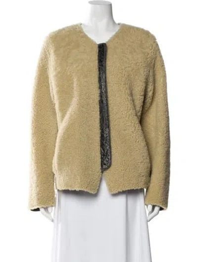 Pre-owned Isabel Marant Wool Fur Coat In Neutral