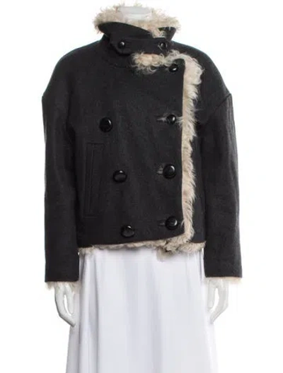 Pre-owned Isabel Marant Wool Fur Jacket In Gray