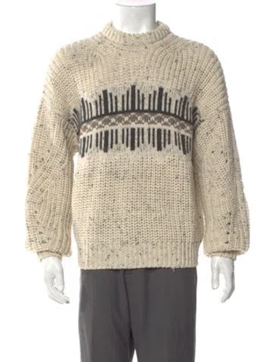 Pre-owned Isabel Marant Wool Graphic Print Pullover In Neutral