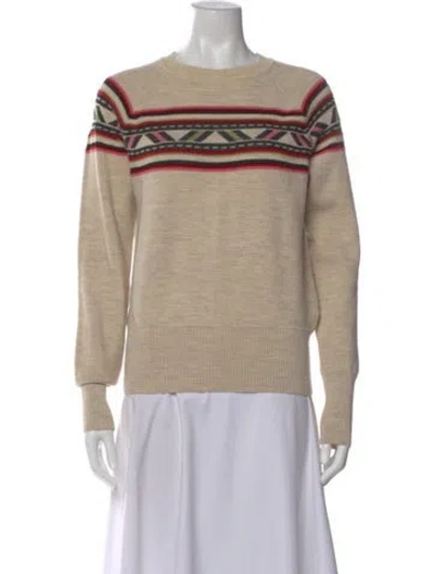 Pre-owned Isabel Marant Wool Graphic Print Sweater In Brown