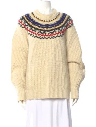 Pre-owned Isabel Marant Wool Graphic Print Sweater In Neutral