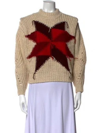 Pre-owned Isabel Marant Wool Graphic Print Sweater In Neutrals