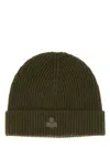 Isabel Marant Ribbed Texture Merino Wool Hat In Green