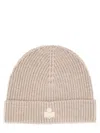 Isabel Marant Wool Hat With Logo Patch In Neutral