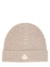 Isabel Marant Wool Hat With Logo Patch In Sand