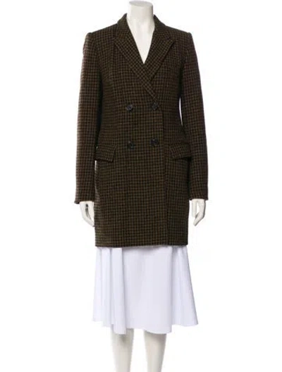 Pre-owned Isabel Marant Wool Houndstooth Print Blazer In Brown