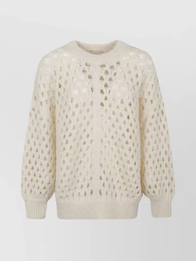ISABEL MARANT WOOL JUMPER WITH BALLOON SLEEVES AND CREW NECK