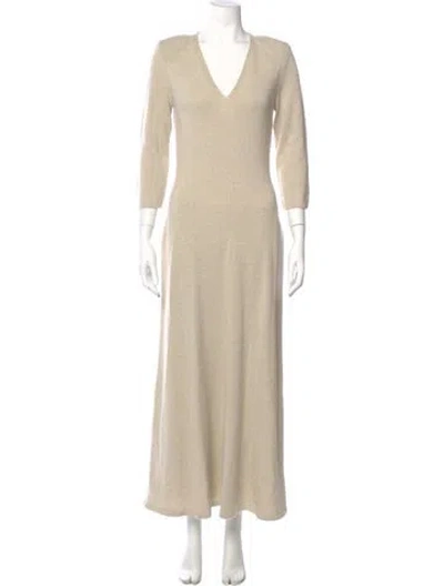 Pre-owned Isabel Marant Wool Long Dress W/ Tags In Neutral