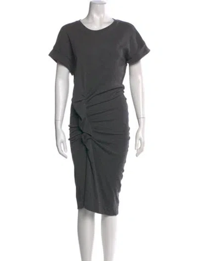 Pre-owned Isabel Marant Wool Midi Length Dress In Gray