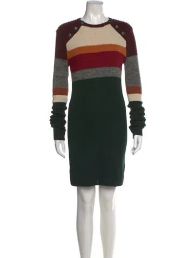 Pre-owned Isabel Marant Wool Mini Dress In Multi