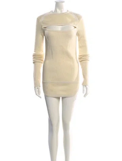 Pre-owned Isabel Marant Wool Mini Dress In Neutral