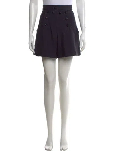 Pre-owned Isabel Marant Wool Mini Shorts In Blue