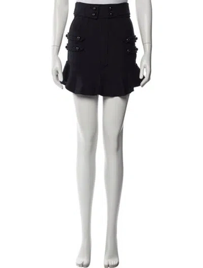Pre-owned Isabel Marant Wool Mini Skirt In Black