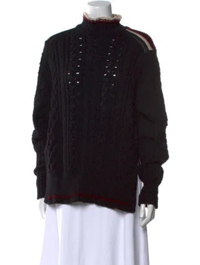 Pre-owned Isabel Marant Wool Mock Neck Sweater In Black