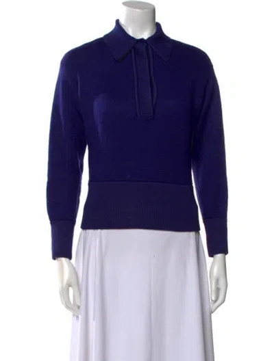 Pre-owned Isabel Marant Wool Mock Neck Sweater In Blue