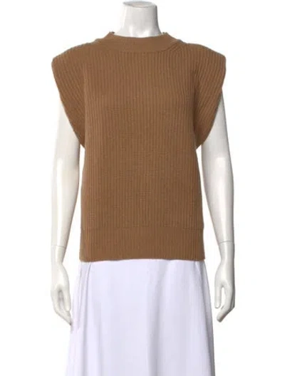 Pre-owned Isabel Marant Wool Mock Neck Sweater In Brown