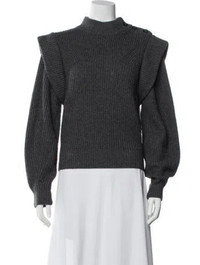 Pre-owned Isabel Marant Wool Mock Neck Sweater In Gray