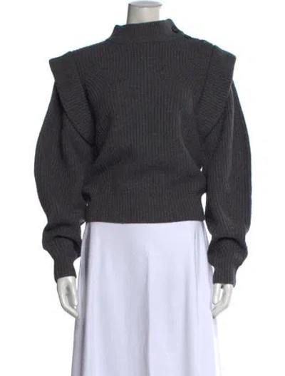 Pre-owned Isabel Marant Wool Mock Neck Sweater In Grey
