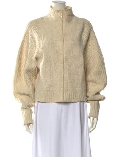 Pre-owned Isabel Marant Wool Mock Neck Sweater In Neutral