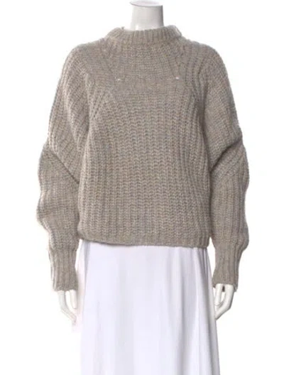 Pre-owned Isabel Marant Wool Mock Neck Sweater In Neutral