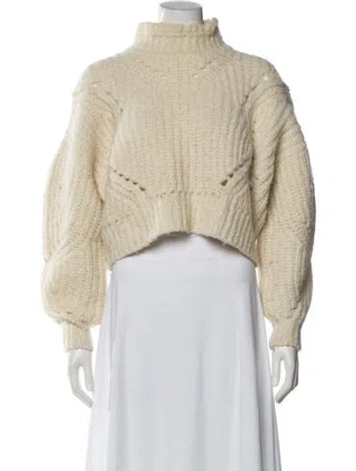 Pre-owned Isabel Marant Wool Mock Neck Sweater In Neutral
