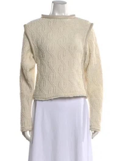 Pre-owned Isabel Marant Wool Mock Neck Sweater In Neutral