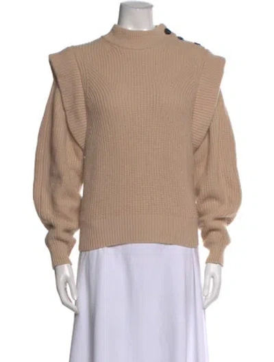 Pre-owned Isabel Marant Wool Mock Neck Sweater In Neutral