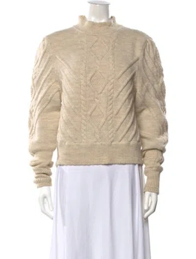 Pre-owned Isabel Marant Wool Mock Neck Sweater In Neutrals