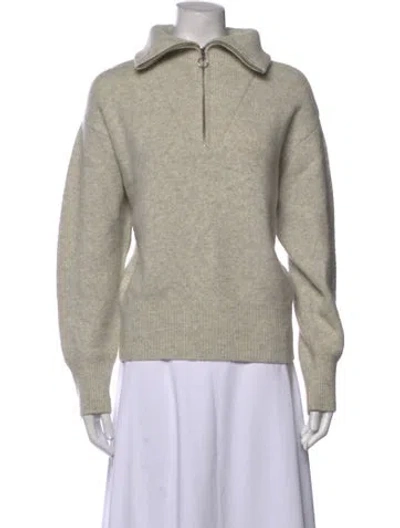 Pre-owned Isabel Marant Wool Mock Neck Sweater In Neutrals