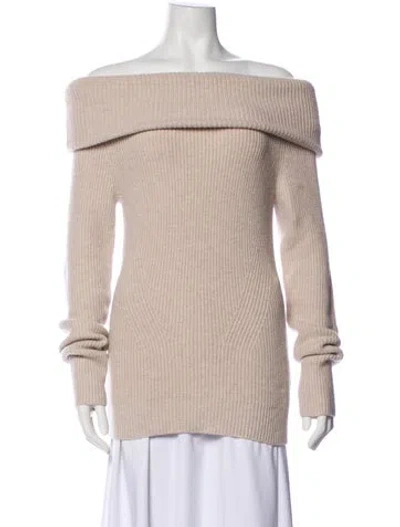 Pre-owned Isabel Marant Wool Off-the-shoulder Sweater In Neutral