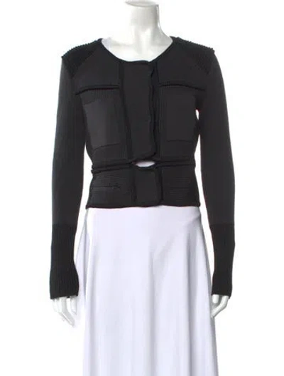 Pre-owned Isabel Marant Wool Open Front Sweater In Black