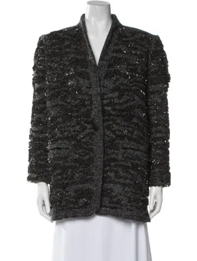 Pre-owned Isabel Marant Wool Patterned Coat In Multicolor