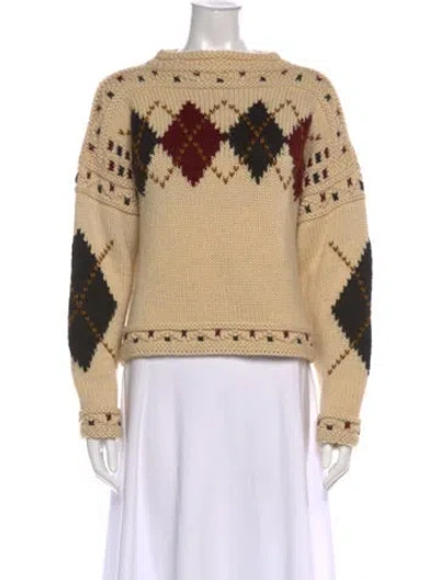 Pre-owned Isabel Marant Wool Patterned Sweater In Neutral