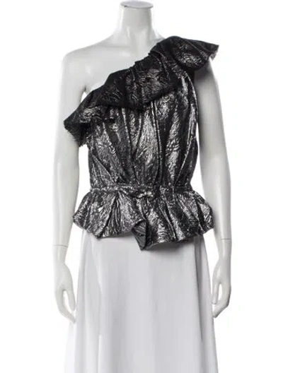 Pre-owned Isabel Marant Wool Patterned Top In Silver